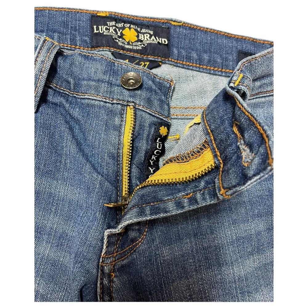 Lucky Brand Jeans Womens 4 Blue Cropped Sweet N Crop Denim Boho Festival 7W11249 - Picture 6 of 12